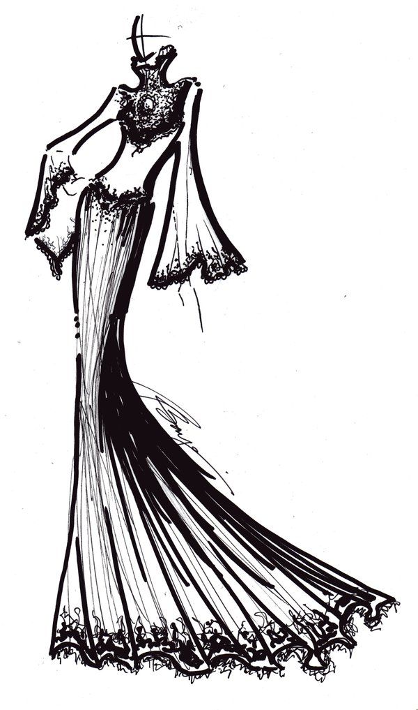 600x1017 Dress Sketch