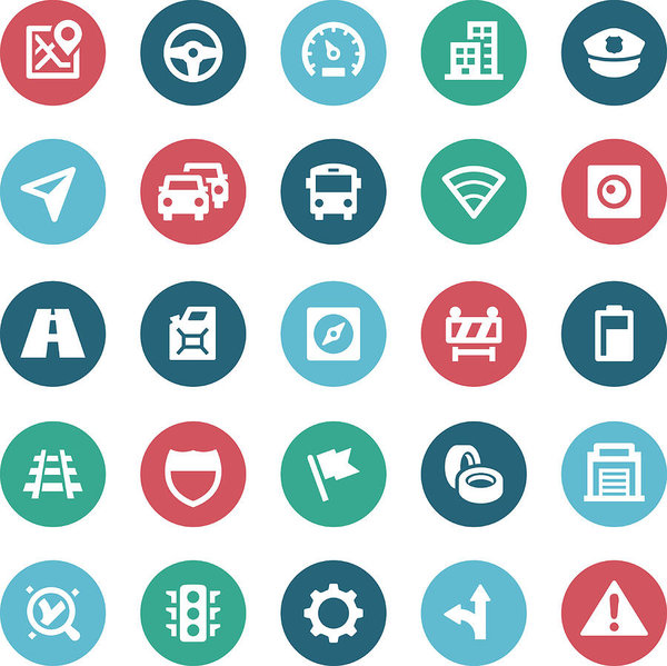 600x599 Gps Navigation Icons Art Print