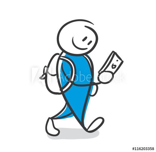 500x486 Stick Figure Series Blue Gps Smartphone