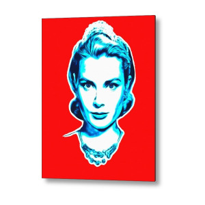 300x300 Grace Kelly Metal Print
