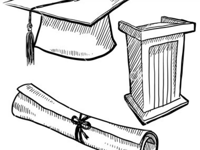 640x480 Graduation Cap Drawing