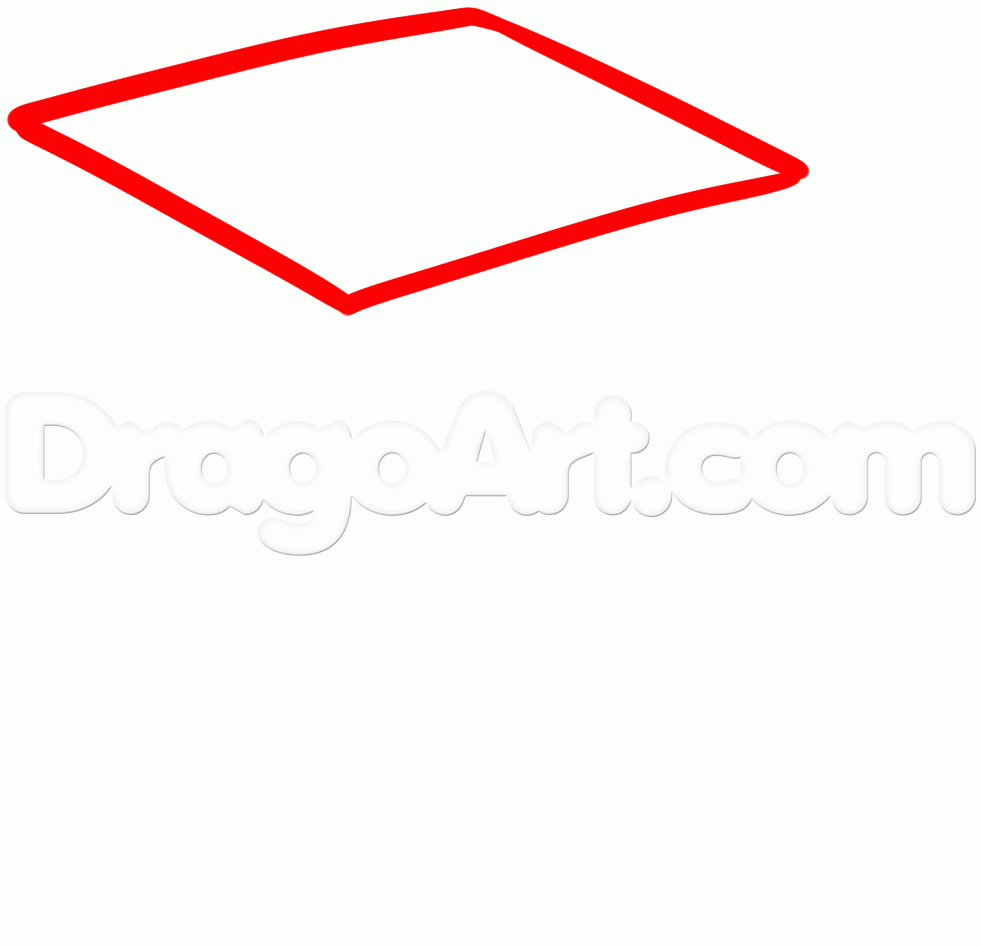 981x946 How To Draw A Graduation Cap, Step