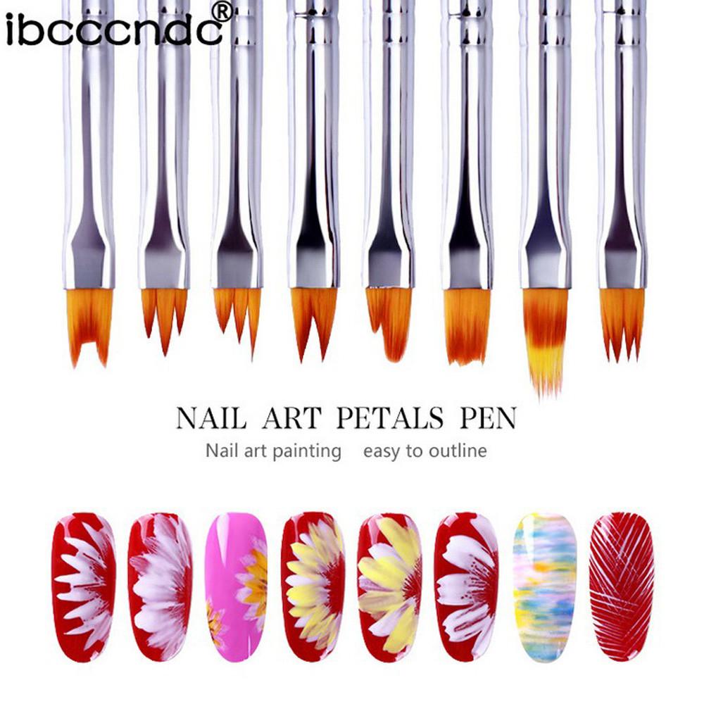 1000x1000 nail art petals pen gradient drawing floral pen uv gel nail brush