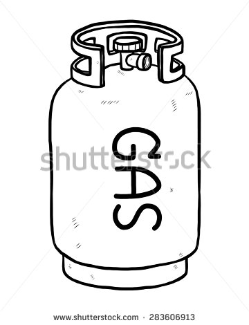 360x470 Gas Cylinder Clipart Black And White