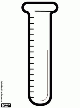 280x379 Measuring Cylinder, Test Tube Coloring
