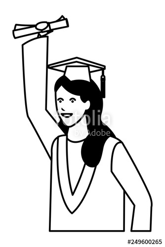 334x500 Student With Graduation Gown And Hat Stock Image And Royalty Free