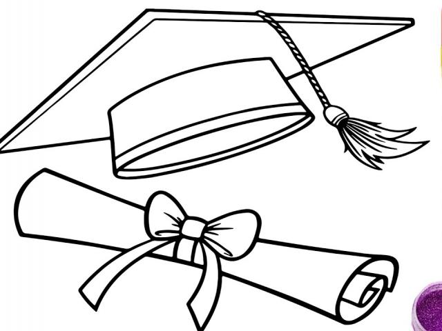 640x480 Graduation Hat Drawing