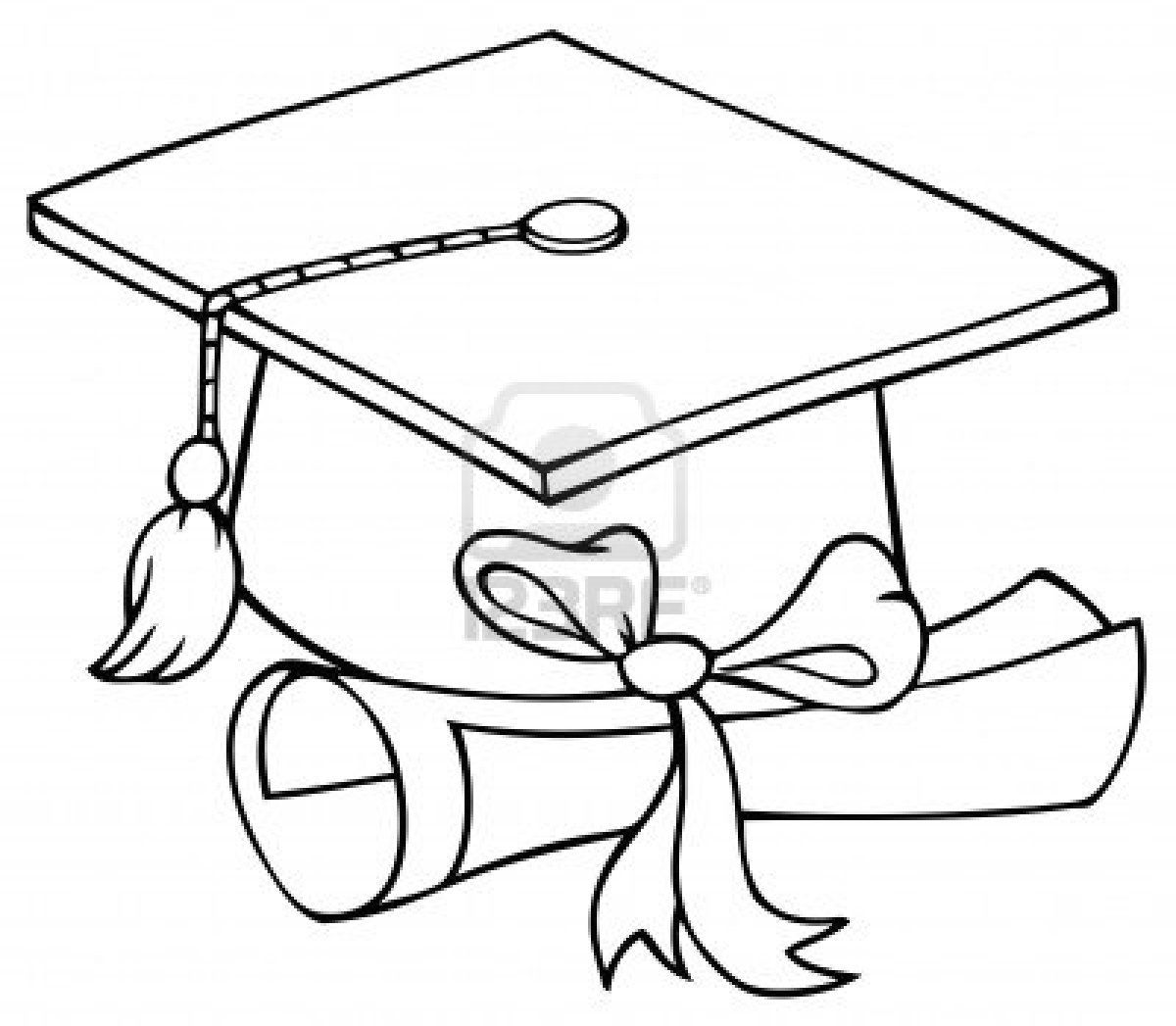 1200x1047 Graduation Cap Coloring