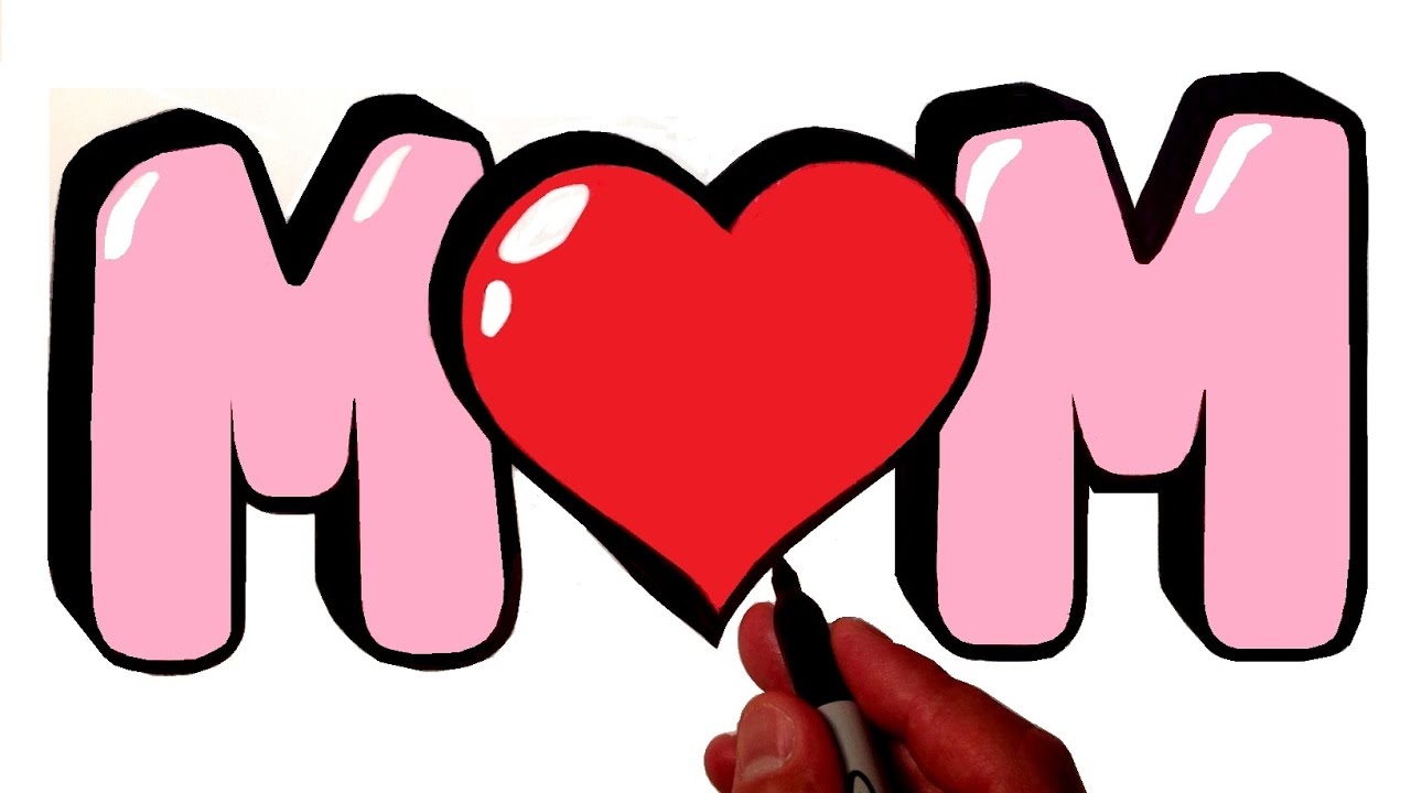 1280x720 How To Draw Mom In Graffiti Bubble Letters