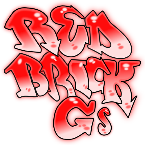 500x498 Graffiti Writing ''red Brick Gs'' Vector Graphics