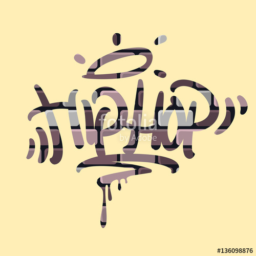 500x500 Hip Hop Tag Graffiti Style Label Lettering On The Brick Wall Bac