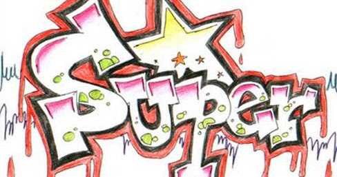 488x257 Super Star Graffiti On Paper Blood Splash Effects