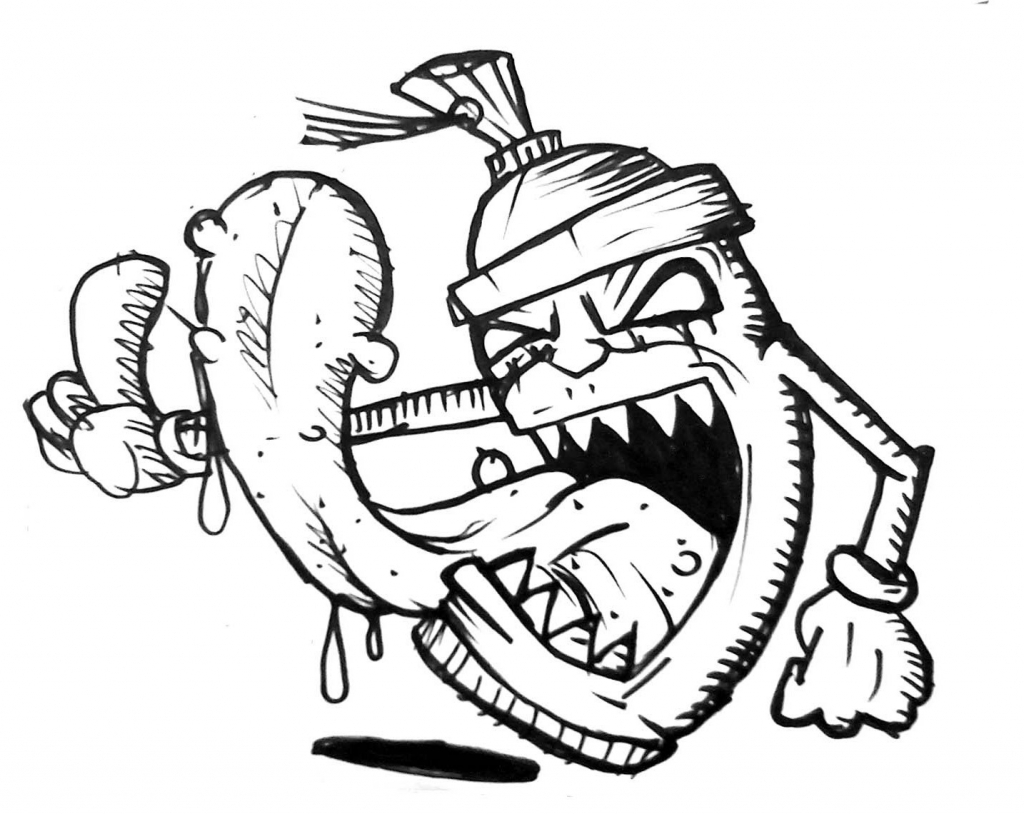 1024x814 Drawing Graffiti People How To Draw A Killer Spray Can Character