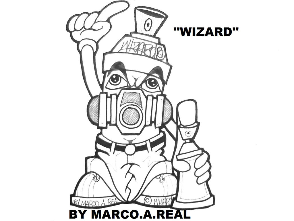 1024x768 Gas Mask Graffiti Character Spray Can