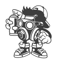 190x210 Cartoon Graffiti Artist With Spray Can Pop Culture Iphone