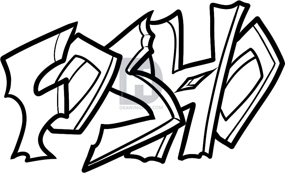 944x575 How To Draw Graffiti For Kids, Step