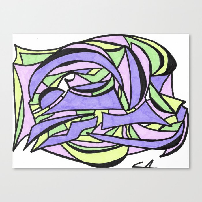 700x700 Pastel Party Play Graffiti Style Abstract Drawing Canvas Print