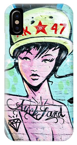 316x592 Graffiti Girl Iphone X Case For Sale