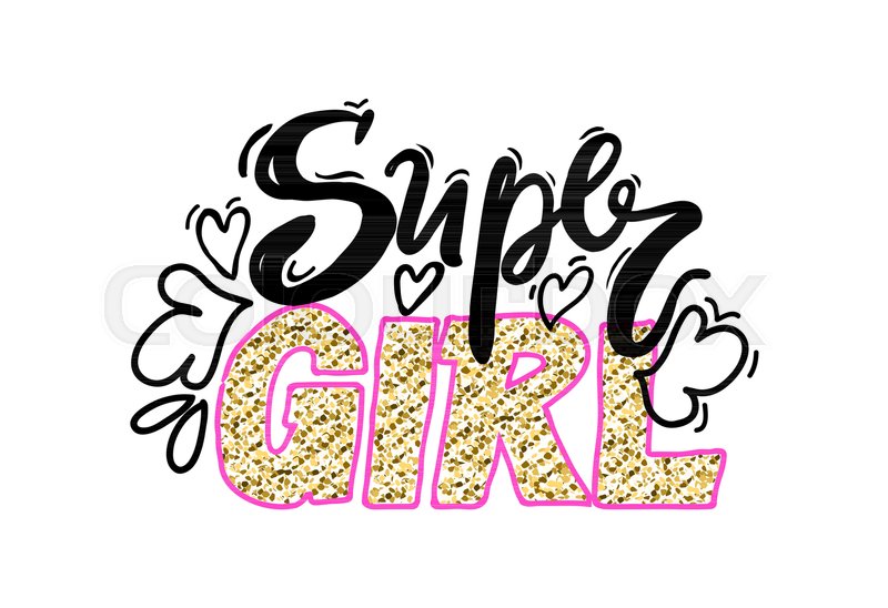 800x548 Super Girl Colorful Graffiti Decorated Stock Vector Colourbox