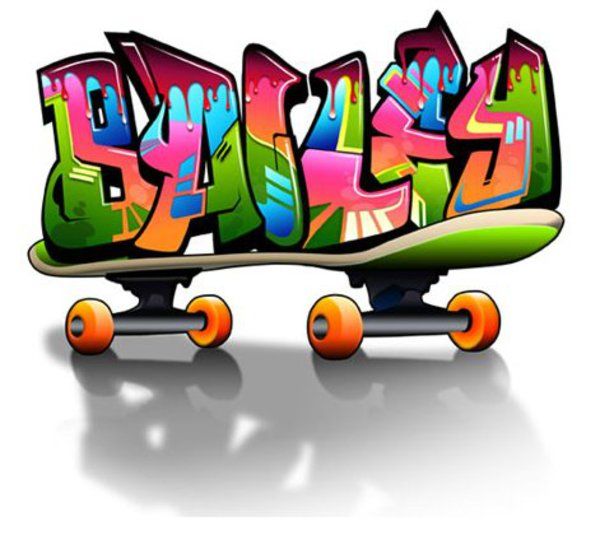 600x540 Bailey Graffiti Word Skateboard Style Graffiti Creator How