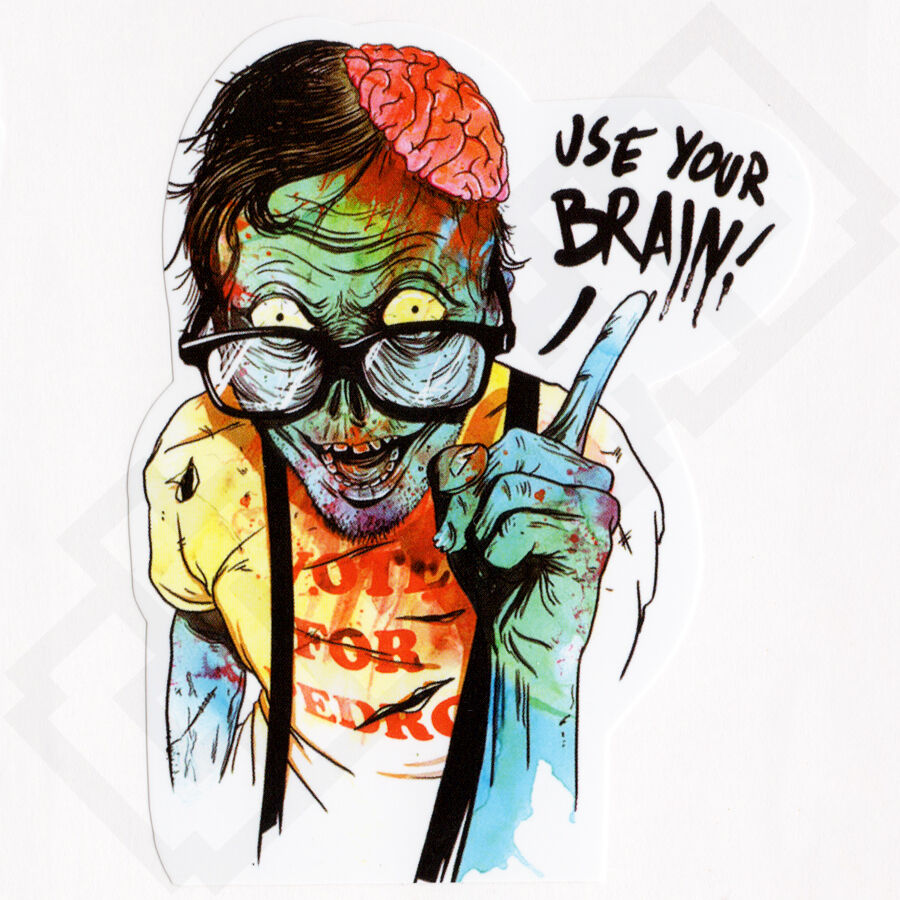 900x900 Use Your Brain Wall Tattoo Graffiti Sticker Decal Skateboard Phone