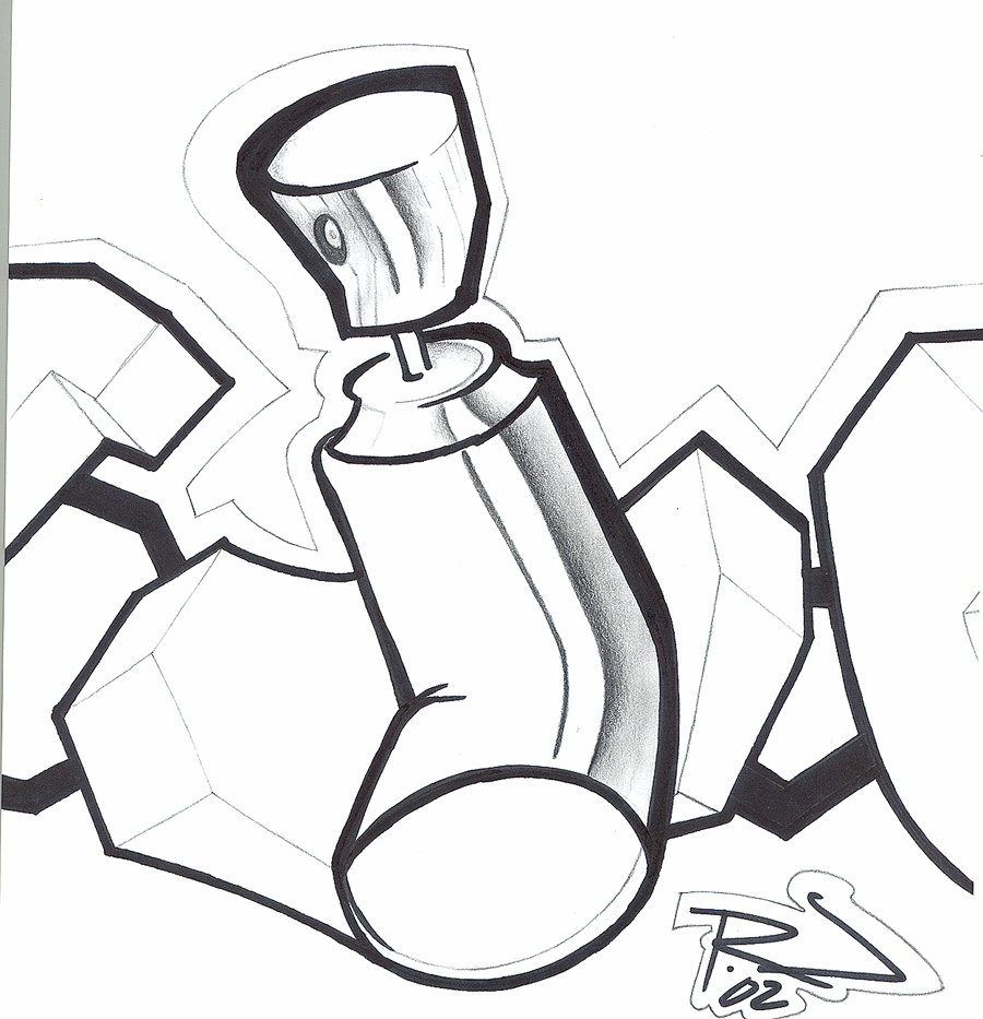 900x933 Graffiti Spray Can