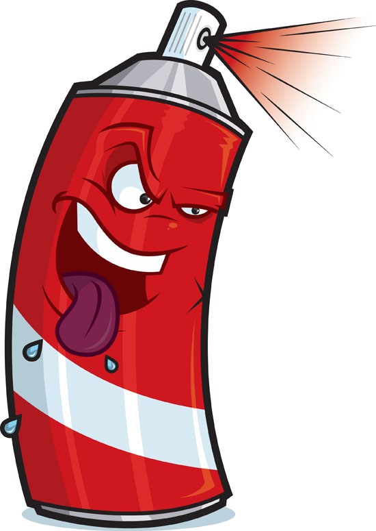 550x775 Cool Cartoon Drawings Graffiti Spray Cans