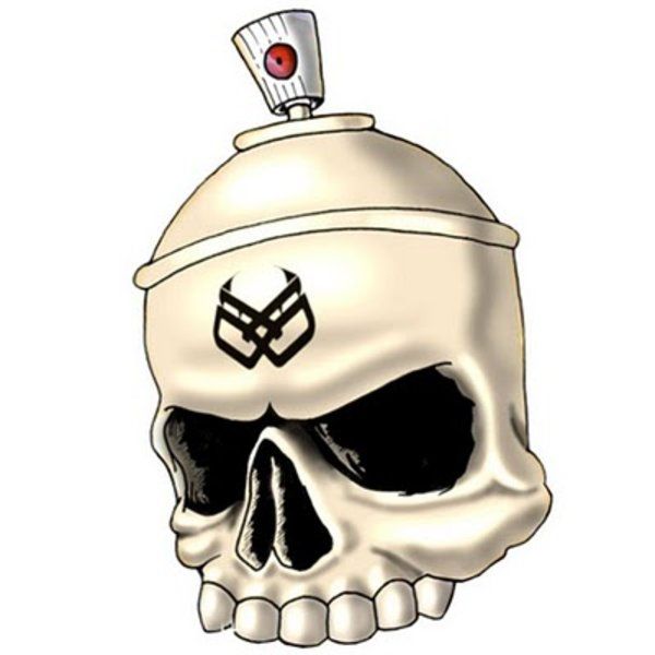 600x600 Graffiti Spray Paint Can Drawingcartoon Skull Graffiti Spraycan