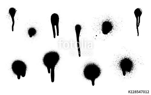500x313 Various Spray Paint Graffiti Decorative Splatters Vector Splat