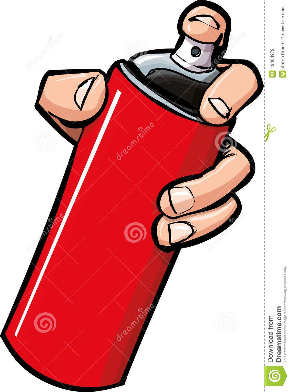 965x1300 Cartoon Hand Holding A Spray Can Stock Photography