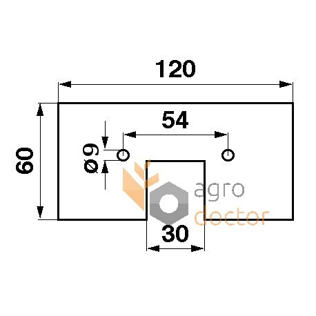 458x458 Rubber Paddle For Grain Elevator Roller Chain