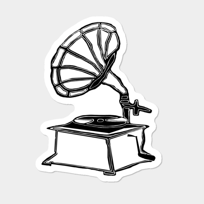650x650 gramophone sticker
