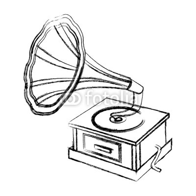400x400 blurred silhouette gramophone sound reproduction system vector
