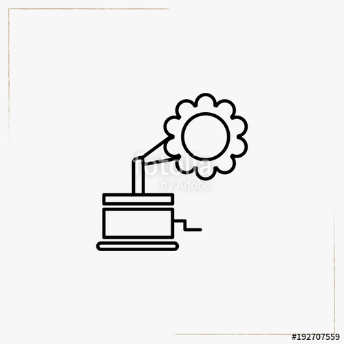 500x500 gramophone line icon stock image and royalty free vector