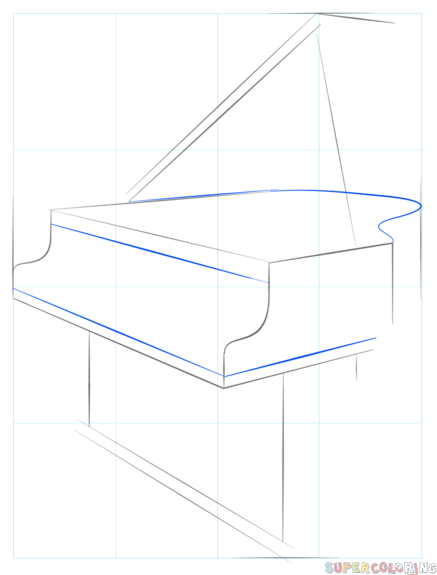 437x575 How To Draw A Grand Piano Step