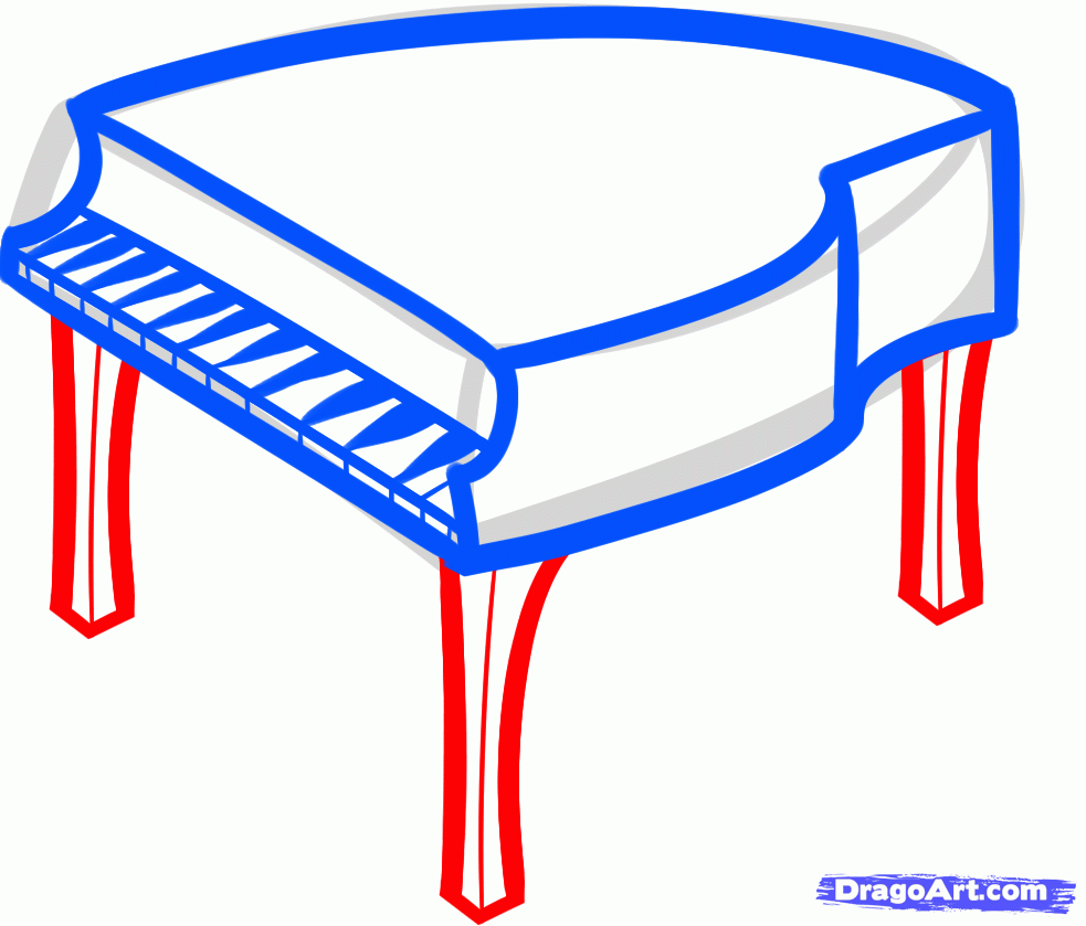 983x839 How To Draw A Piano For Kids, Step