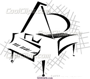 300x266 Grand Piano Vector Clip Art