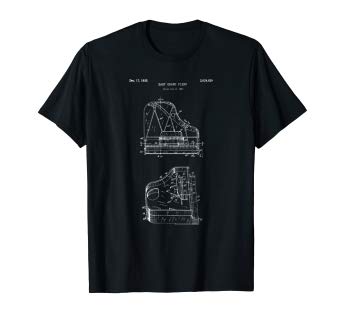 342x320 Baby Grand Piano Blueprint Shirt