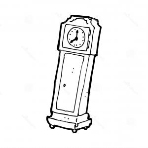 300x300 old clock drawing colored outline vector geekchicpro