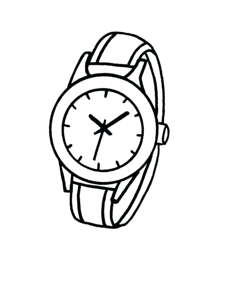 727x960 Clock Coloring Pages