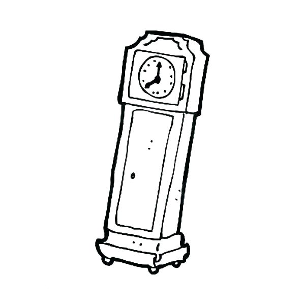 600x600 Clock Coloring Pages Watch And Clock Coloring Pages Grandfather