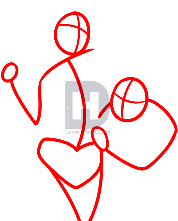 580x720 How To Draw A Girl And Grandmother, Step