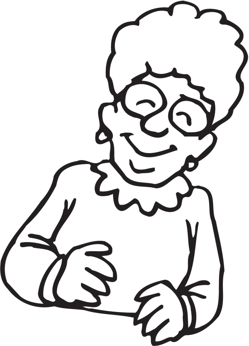 864x1200 Awesome Grandma Clipart Black And White Clipart Station This