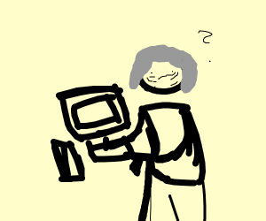 300x250 Grandmother Holding Computer