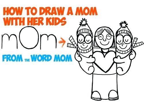 500x371 how to draw a mom draw mom hug grandmother with love for draw