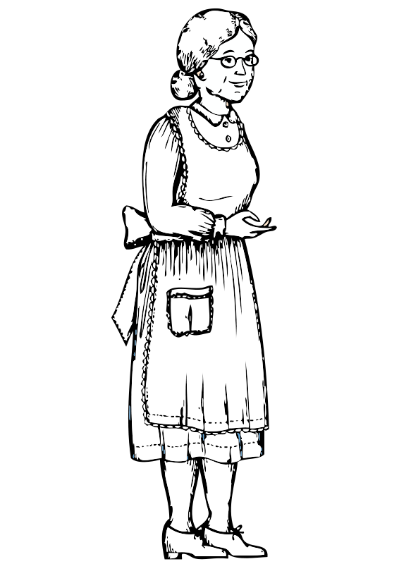 566x800 Free Clipart Grandma