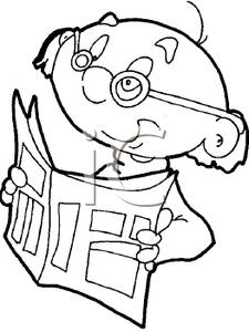 225x300 Grandpa Black White Clipart