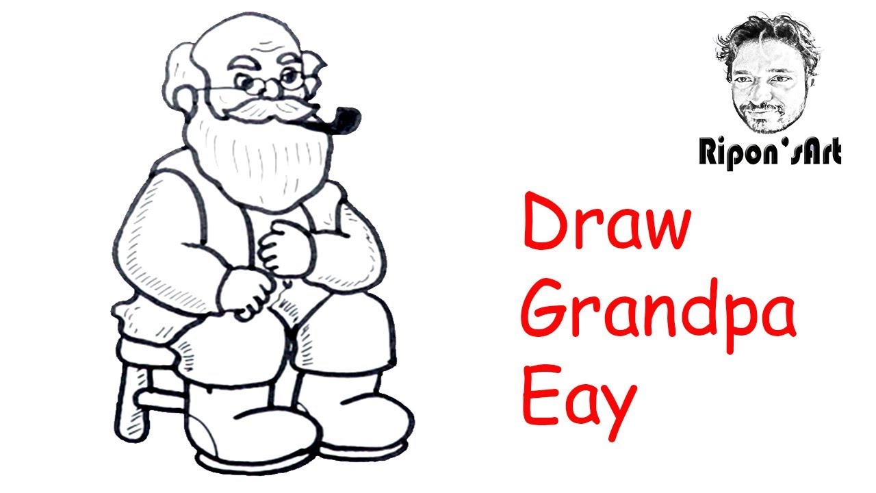 1280x720 How To Draw Grandpa Easy