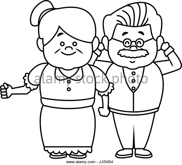 595x540 Trend Grandpa Drawing Black And White For Free Download