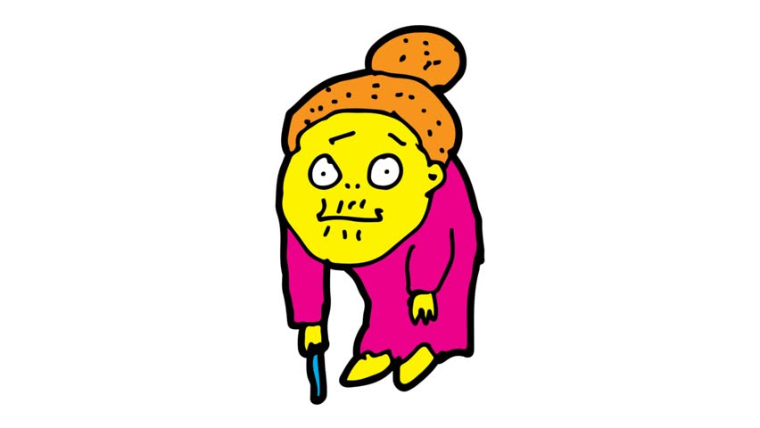 852x480 Kids Drawing White Screen With Theme Of Old Granny